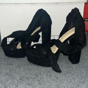 Black platform heels